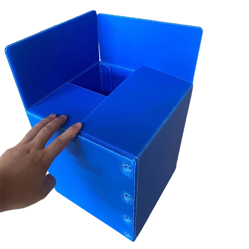 Čtvercový stohovatelný PP vlnitý plastový zásobník