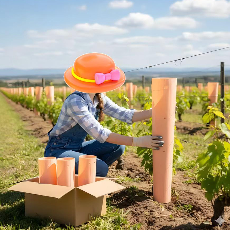UV stabilizované vlnité plastové chrániče stromů